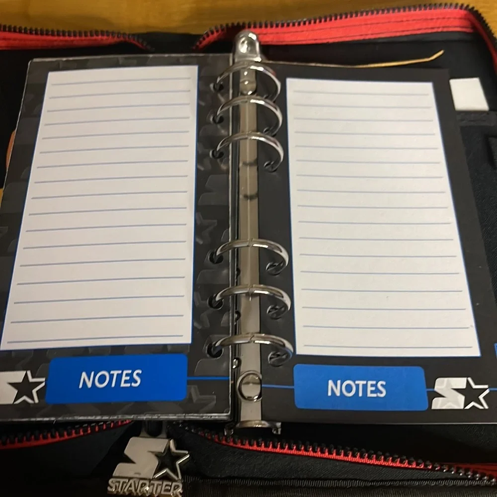 Vintage Starter Zip-Up Agenda Binder Address Book Planner Calendar Organizer